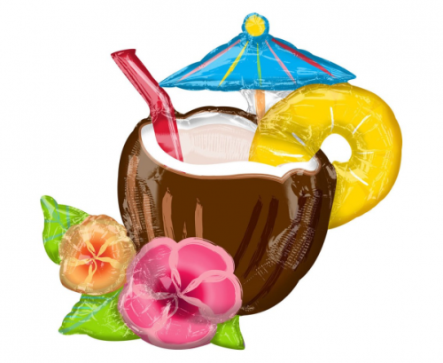 Воздушный шар из фольги Supershape Coconut Pina Colada P35 в упаковке