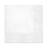 Paper napkins PAW, White, solid colour, 33 x 33 cm / 20 pcs.