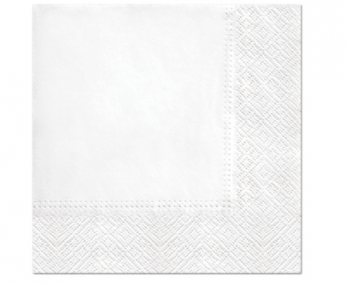 Paper napkins PAW, White, solid colour, 33 x 33 cm / 20 pcs.