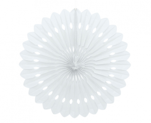 Decorative Fan honeycomb, white, height 40 cm Decorative Fan honeycomb, white, height 40 cm