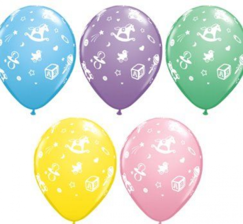 Balons QL 11" ar virsdruku "Mazā rotaļlieta", pasteļu maisījums / 25 gab. Balons QL 11" ar virsdruku "Mazā rotaļlieta", pasteļu maisījums / 25 gab.