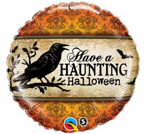 Foil balloon 18Ä QL CR Have a Haunting Halloween
