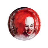 Paper plates Horror Clown, 23 cm, 6 pcs