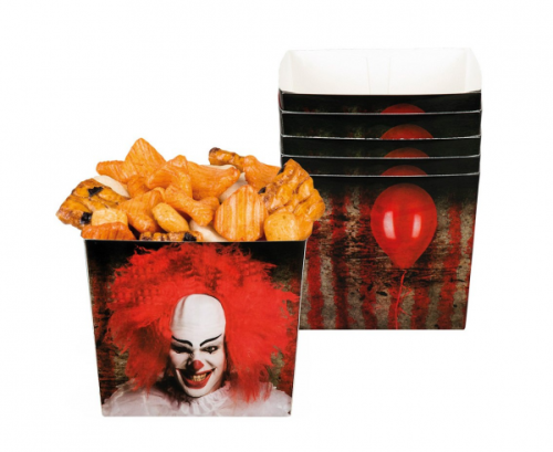 Paper bowls Horror Clown, 400 ml, 6 pcs