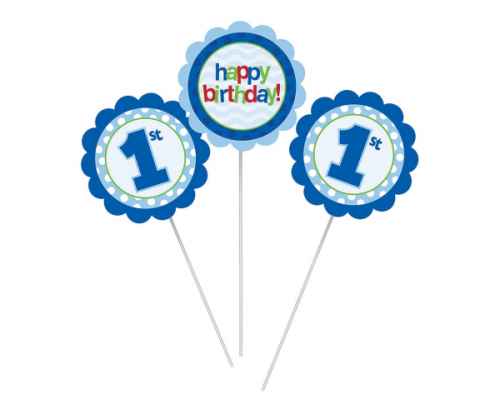 Centerpiece Sticks 1st Birthday Blue Centerpiece Sticks 1st Birthday Blue