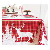 Plastic table cover Reindeer, 137x213 cm