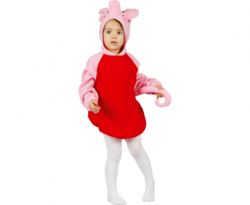 Pink Pig role-play costume (costume with a hood), size 92/104