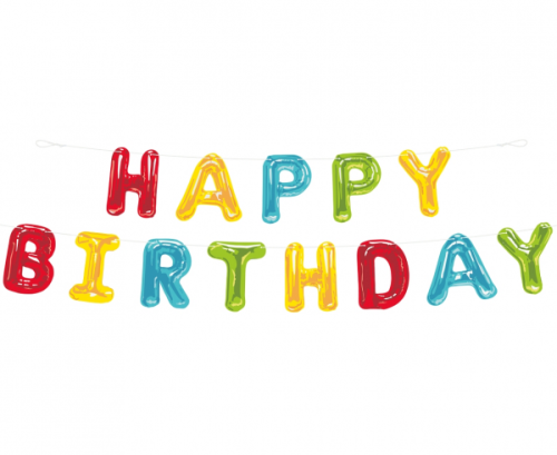 Banner Happy Birthday multicolour, 274 cm