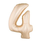 Foil balloon digit 4, rose-gold, 92 cm
