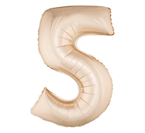 Foil balloon digit 5, rose-gold, 92 cm Foil balloon digit 5, rose-gold, 92 cm