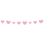 Garland Baby Shower, pink hearts