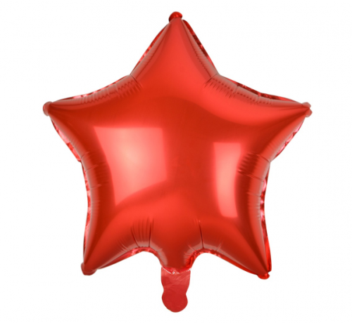 Воздушный шар из фольги Star, красный, 19 "