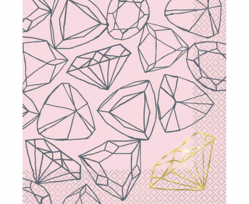 Paper napkins Bride to be, 33x33 cm, pink, 16 pcs Paper napkins Bride to be, 33x33 cm, pink, 16 pcs