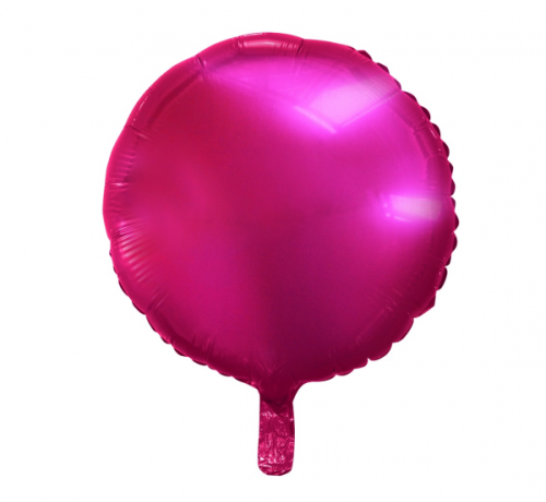 Folijas balons, apaļš, tumši rozā, 18" Folijas balons, apaļš, tumši rozā, 18"