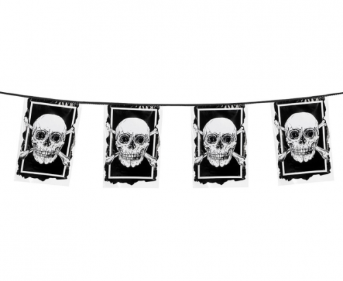 Garland Pirate Skulls, flags, 6 m