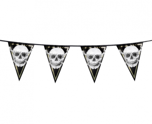 Garland Pirate Skull, flags, 6 m