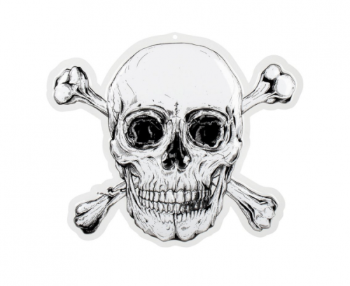 Wall decoration Pirate Skull, 58 x 55 cm (flame retardant PVC)