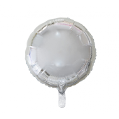 Воздушный шар из фольги, круглый, серебряный, 18 дюймов