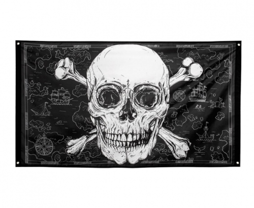 Pirate Skull flag, size 90 x 150 cm