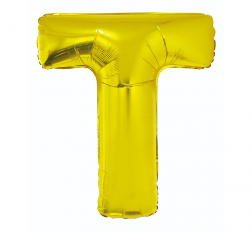 Folija balons "Burts T" , zelts, 85 cm Folija balons "Burts T" , zelts, 85 cm