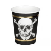 Paper cups Pirate Skull, 250 ml,6 pcs