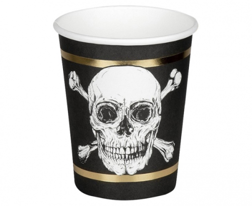 Paper cups Pirate Skull, 250 ml,6 pcs