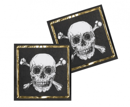 Paper napkins Pirate Skull, 33x33 cm, 12 pcs