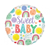Воздушный шар из фольги Standard Sweet Baby Icons S40 в упаковке