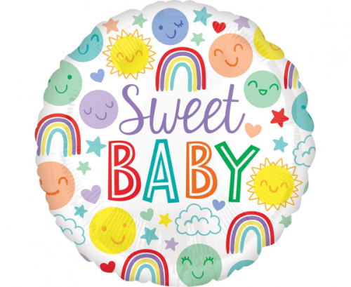 Воздушный шар из фольги Standard Sweet Baby Icons S40 в упаковке