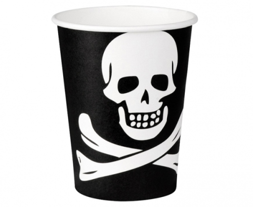 Paper cups Pirate, 250 ml, 6 pcs