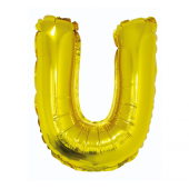 Folija balons &quot;Burts U&quot; , zelts, 35 cm