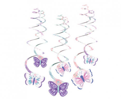 6 Swirl Decorations Flutter 61 cm 6 Swirl Decorations Flutter 61 cm