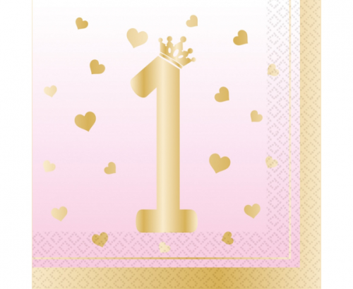 16 Salvetes 1. Birthday Pink Ombre 33 x 33 cm