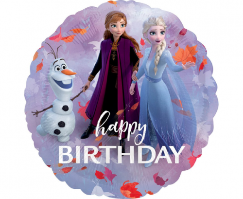 Standard Frozen 2 Happy Birthday Foil Balloon S60 Packaged