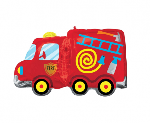 Foil balloon SuperShape Fire Truck, packed
