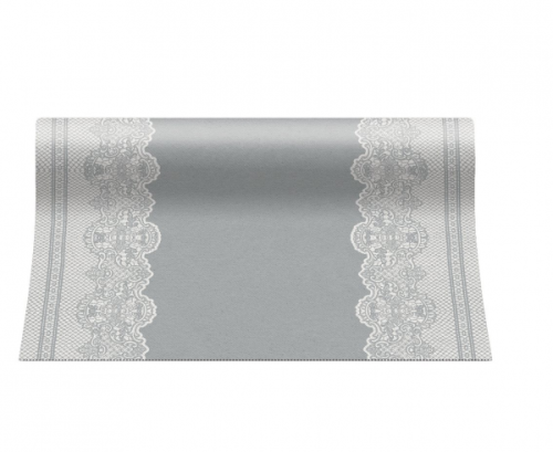 PAW paper table runner Royal Lace (silver), 40 cm x 24 m