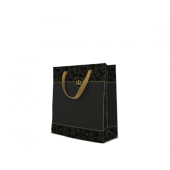 PAW gift bag Gold Crown, black, 20 x 25 x 10 cm