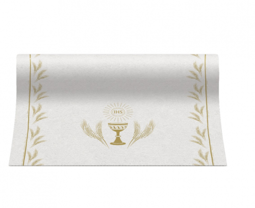 PAW Interlining table runner First Communion - IHS, 40 cm x 24 m