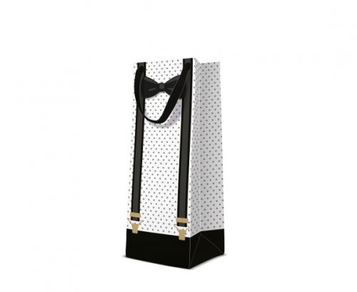 PAW wine gift bag Elegant Man, 12 x 37 x 10 cm PAW wine gift bag Elegant Man, 12 x 37 x 10 cm
