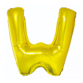 Folija balons &quot;Burts W&quot;, zelts, 85 cm