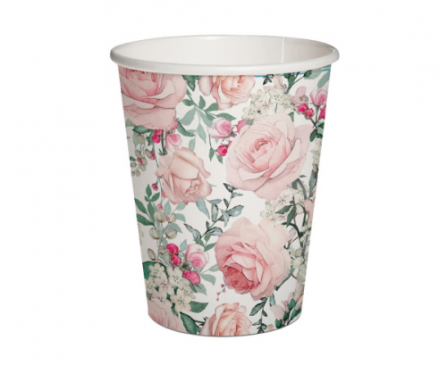 PAW paper cups Gorgeous Roses, 250 ml, 10 pcs.
