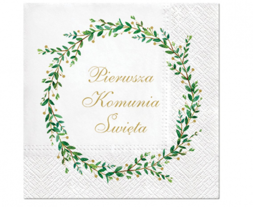 PAW paper napkins Pierwsza Komunia Święta, 33 x 33 cm, 20 pcs.