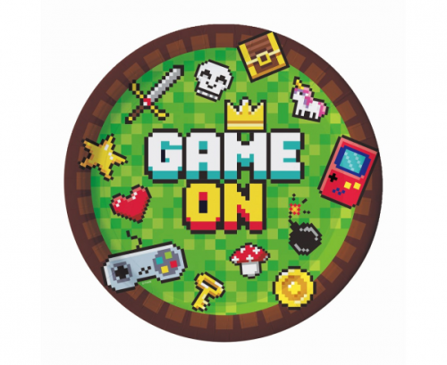 Paper plates Game On, 18 cm, 6 pcs. Paper plates Game On, 18 cm, 6 pcs.