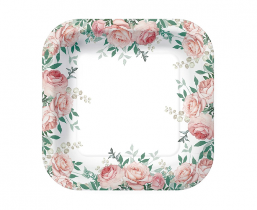 PAW paper plates Gorgeous Roses, 23 cm, 10 pcs.