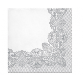 PAW paper napkins Royal Lace (silver), 33 x 33 cm, 20 pcs.