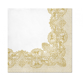 PAW paper napkins Royal Lace (gold), 33 x 33 cm, 20 pcs.