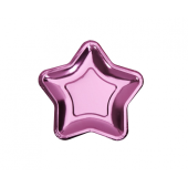 Paper Plate Little Star Pink, size 18,5 cm, 8 Pcs