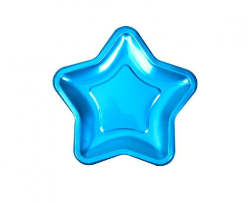 Paper Plate Little Star, blue, size 18,5 cm, 8 Pcs Paper Plate Little Star, blue, size 18,5 cm, 8 Pcs