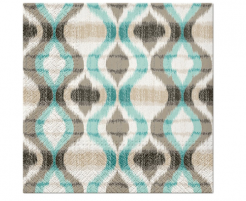 PAW paper napkins African Vibe (turquoise), 33 x 33 cm, 20 pcs.