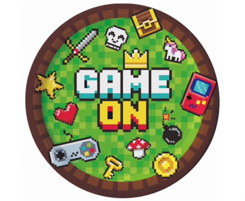 Paper plates Game On, 23 cm, 6 pcs. Paper plates Game On, 23 cm, 6 pcs.